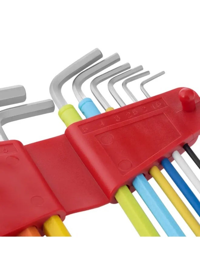 رونيكس طقم مفاتيح آلان كى طويلة رأس دائرى 9 قطع # RH-2042 - Image 1